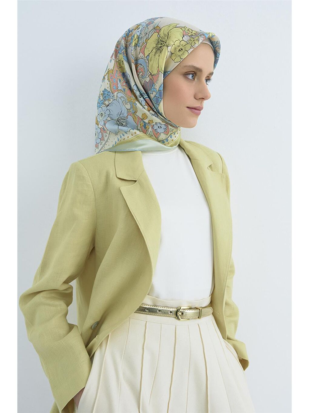 Karışık Saf İpek Sura Eşarp 9535D 84