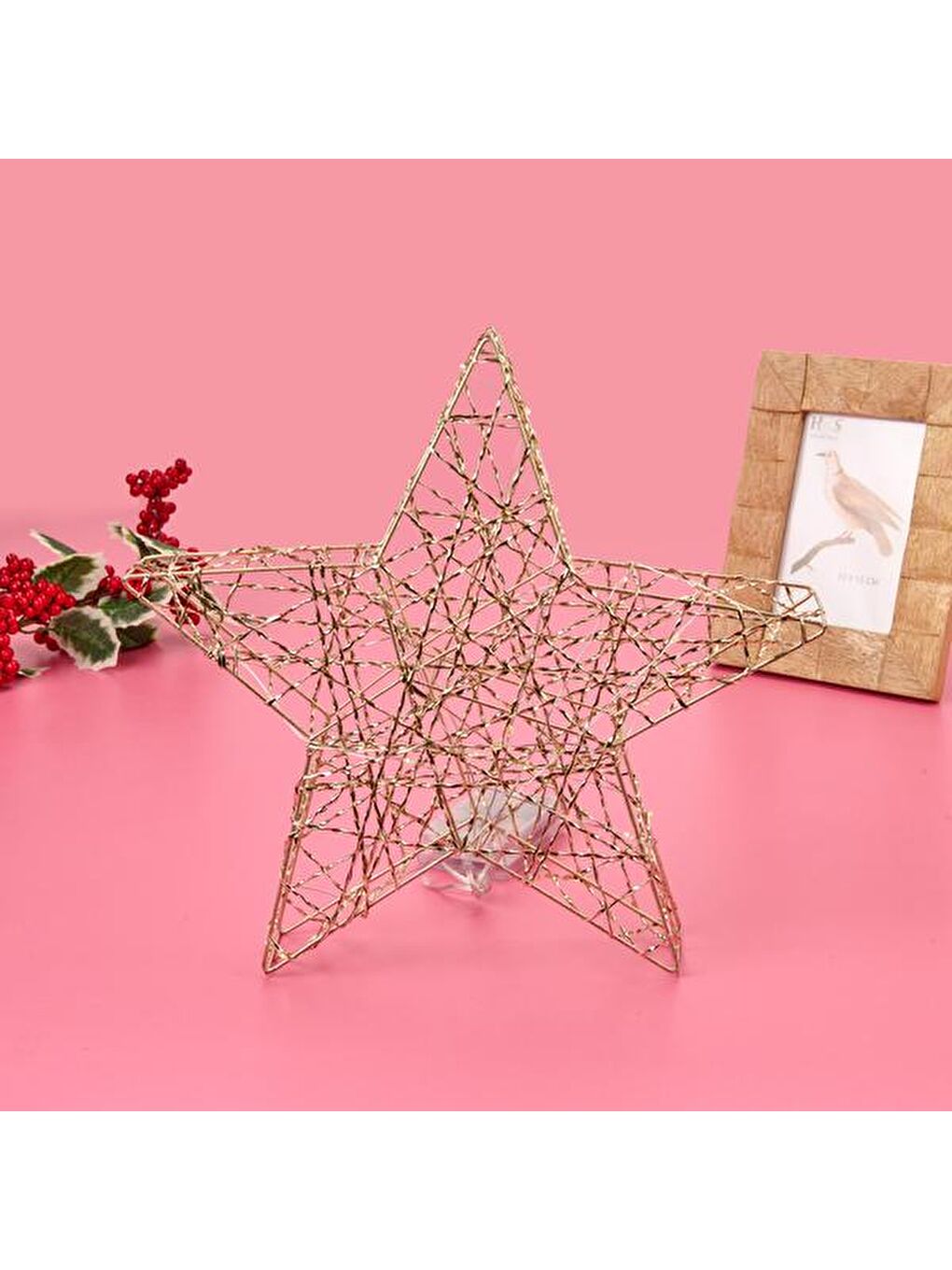 Yıldız Dekoratif Aydınlatma - Sarı - 30 cm