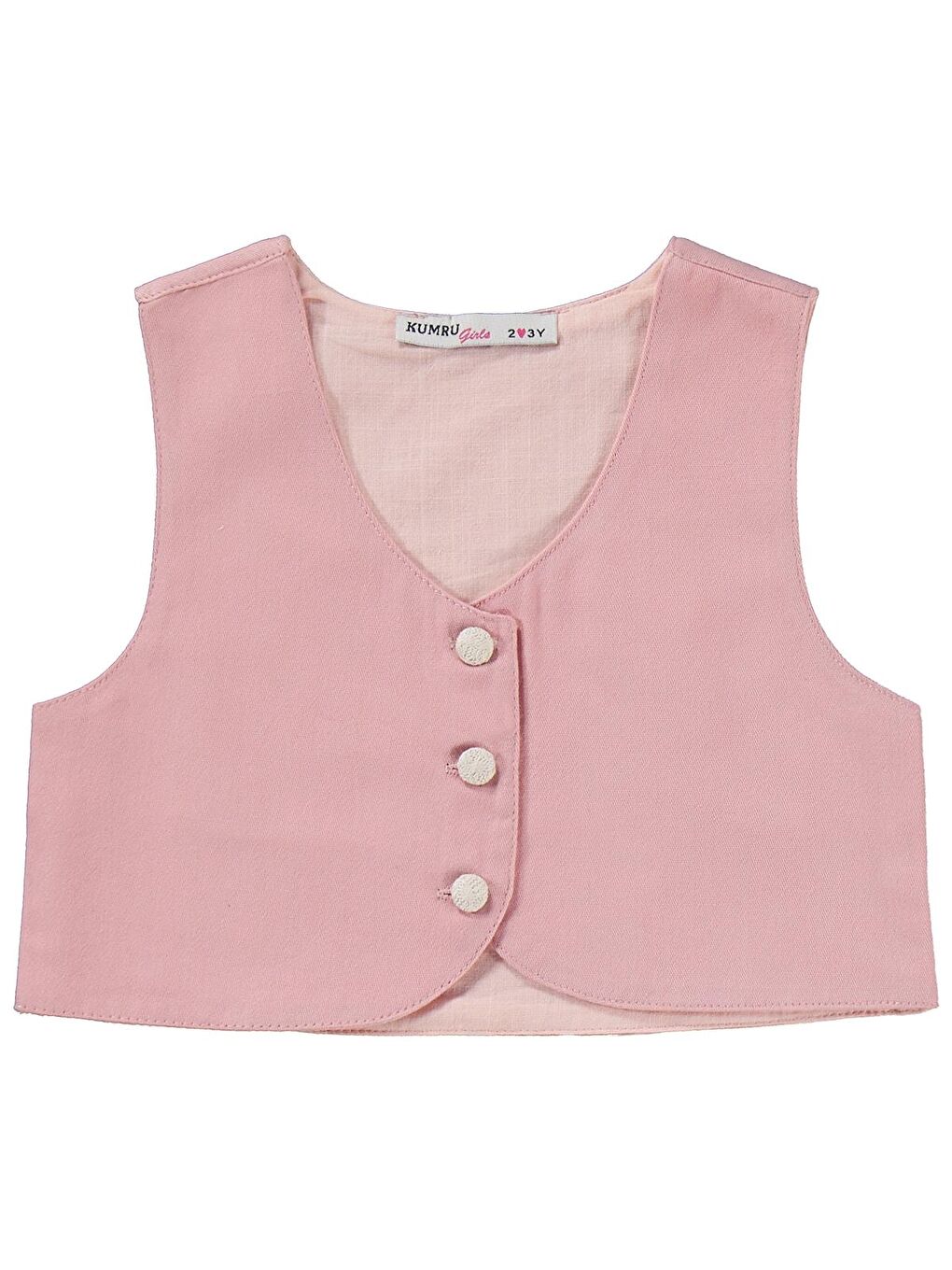 Civil Girls Yelek Pantolon Çiçekli Gömlek 3 Lü 2-5 Yaş Takım - Pembe 4-5 Yaş-2