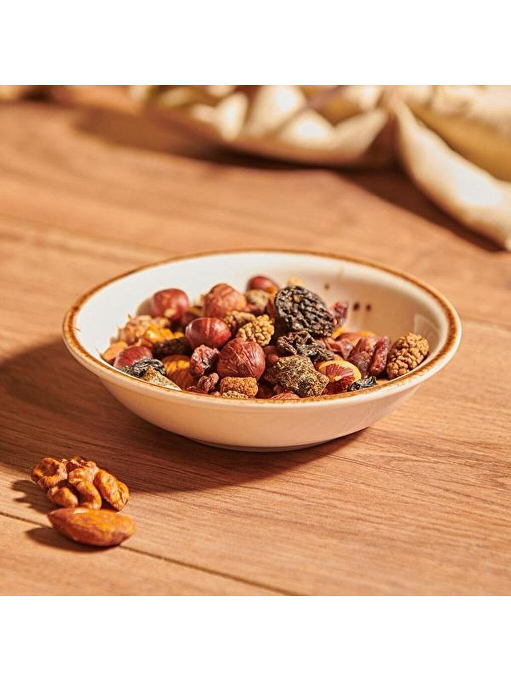 Ekru Defne Kase - Krem - 11 cm