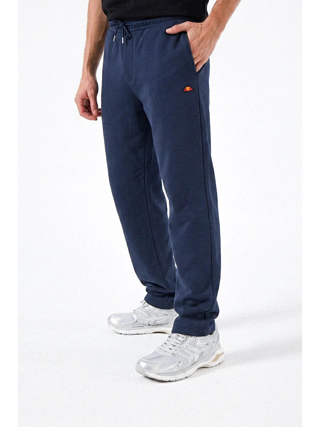 Lacivert Logolu Pamuklu Regular Fit Normal Bel Düz Paça Eşofman Altı 6SM4008-NV-1