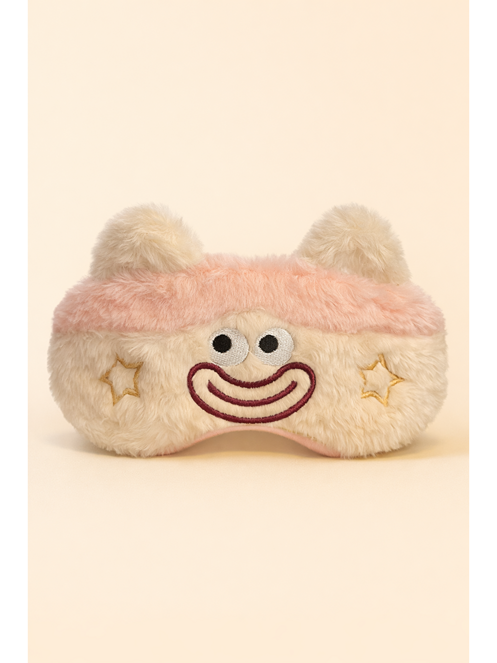 Yıldız Nakışlı Göz Uyku Bandı Pembe-1