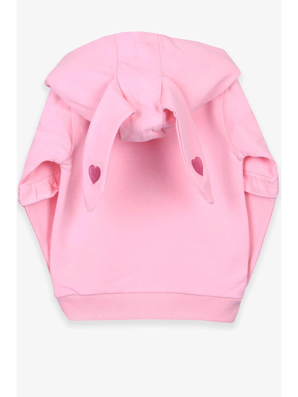 Breeze Pudra Pembe Kız Bebek Sweatshirt Tavşan Baskılı Pudra (1.5 Yaş) - 1