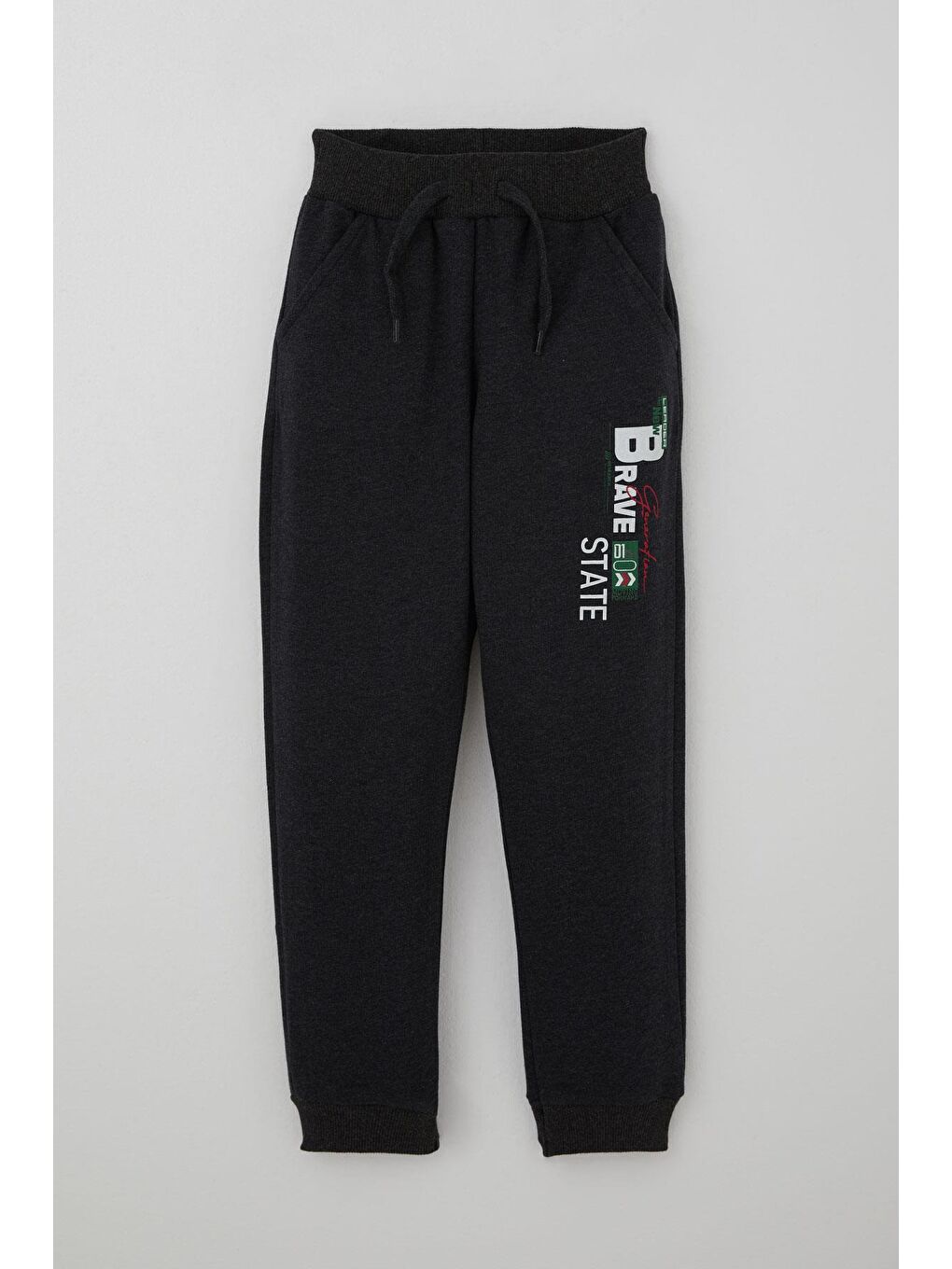 Erkek Çocuk Eşofman Takımı Kapüşonlu Fermuarlı Bağcık Aksesuarlı Koyu Yeşil (8-14 Yaş)-2