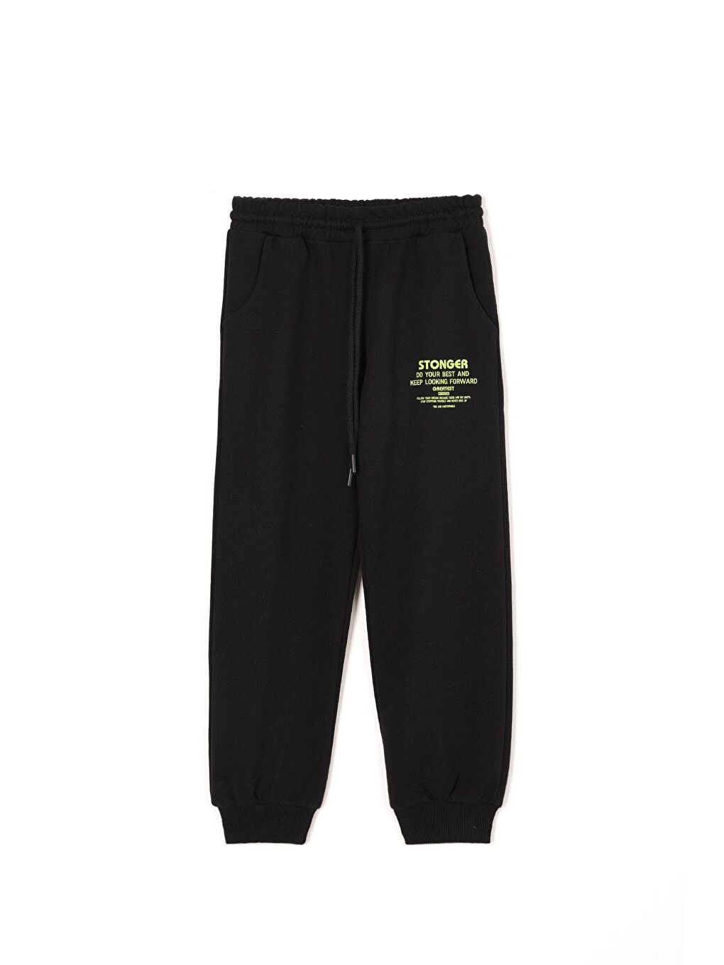 Stonger Baskılı Siyah Renk Erkek Çocuk Eşofman Tek Alt