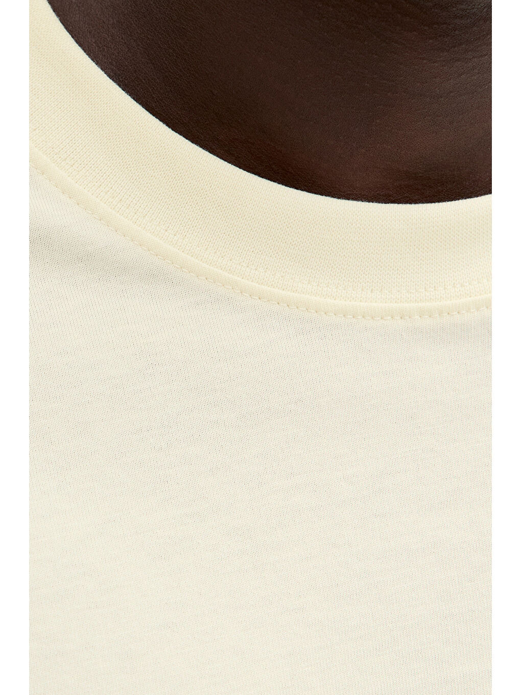 Ekru Core Logolu Pamuklu Regular Fit Bisiklet Yaka T Shirt 12289868-4