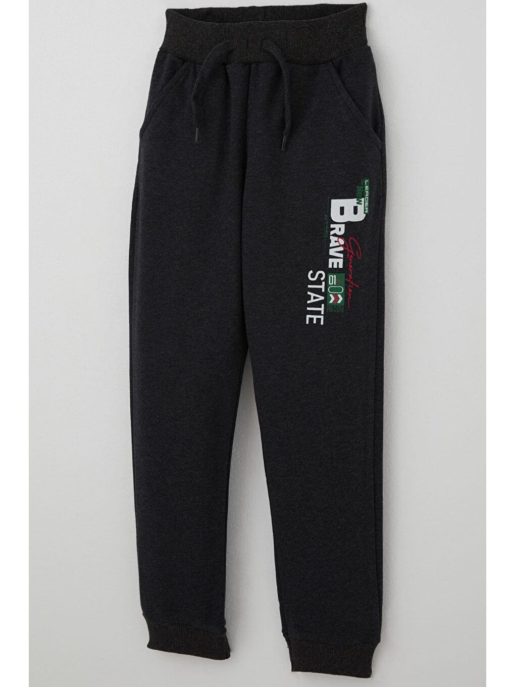 Erkek Çocuk Eşofman Takımı Kapüşonlu Fermuarlı Bağcık Aksesuarlı Koyu Yeşil (8-14 Yaş)-6