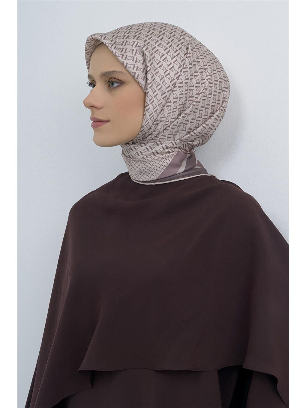 Pembe Saf İpek Twill Eşarp 9502D 35-1