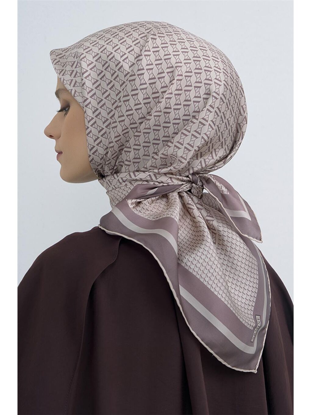 Pembe Saf İpek Twill Eşarp 9502D 35-2