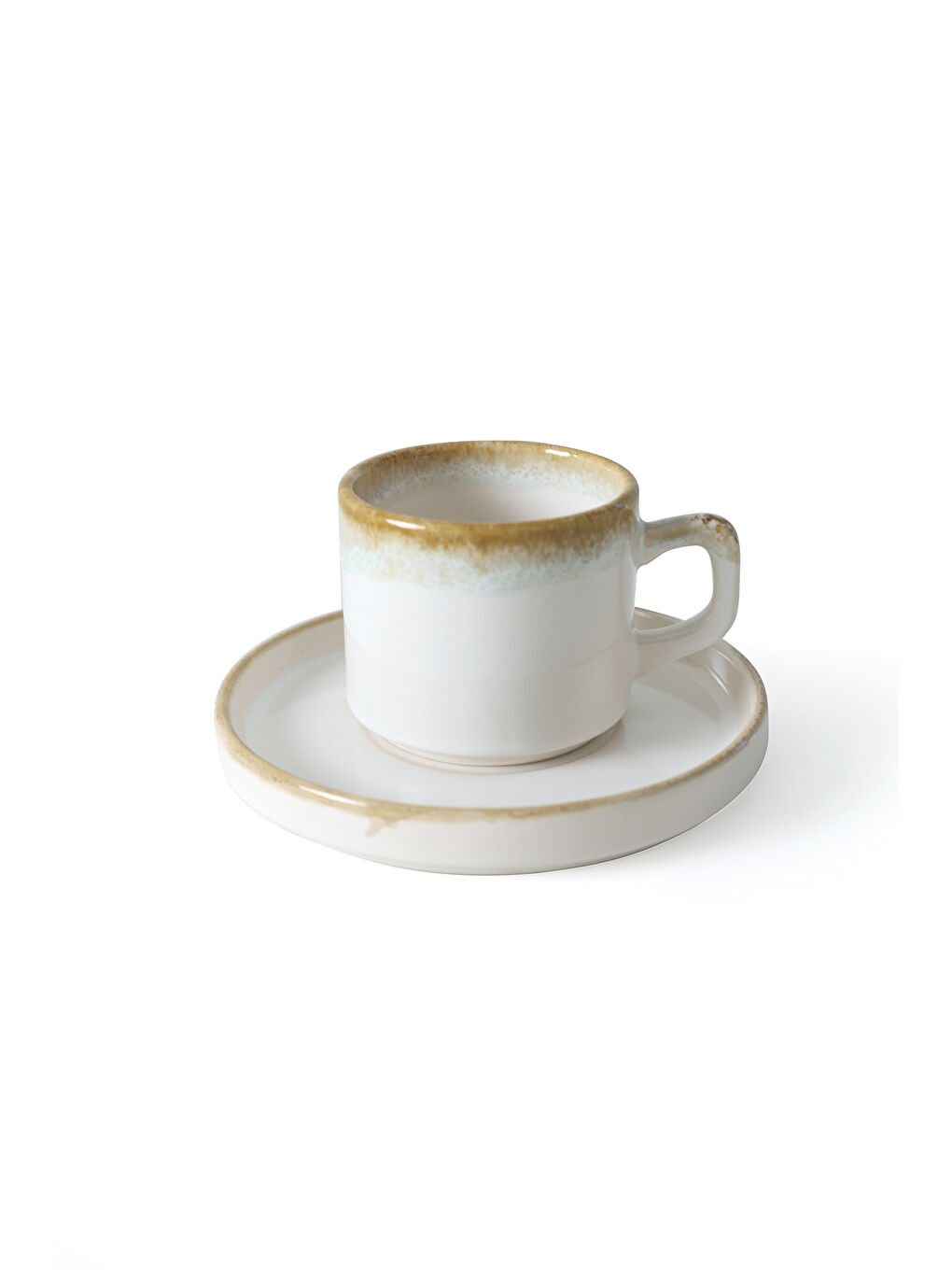 Kahverengi Shizen Krem Stackable Çay Takımı 12 Parça 6 Kişilik-7