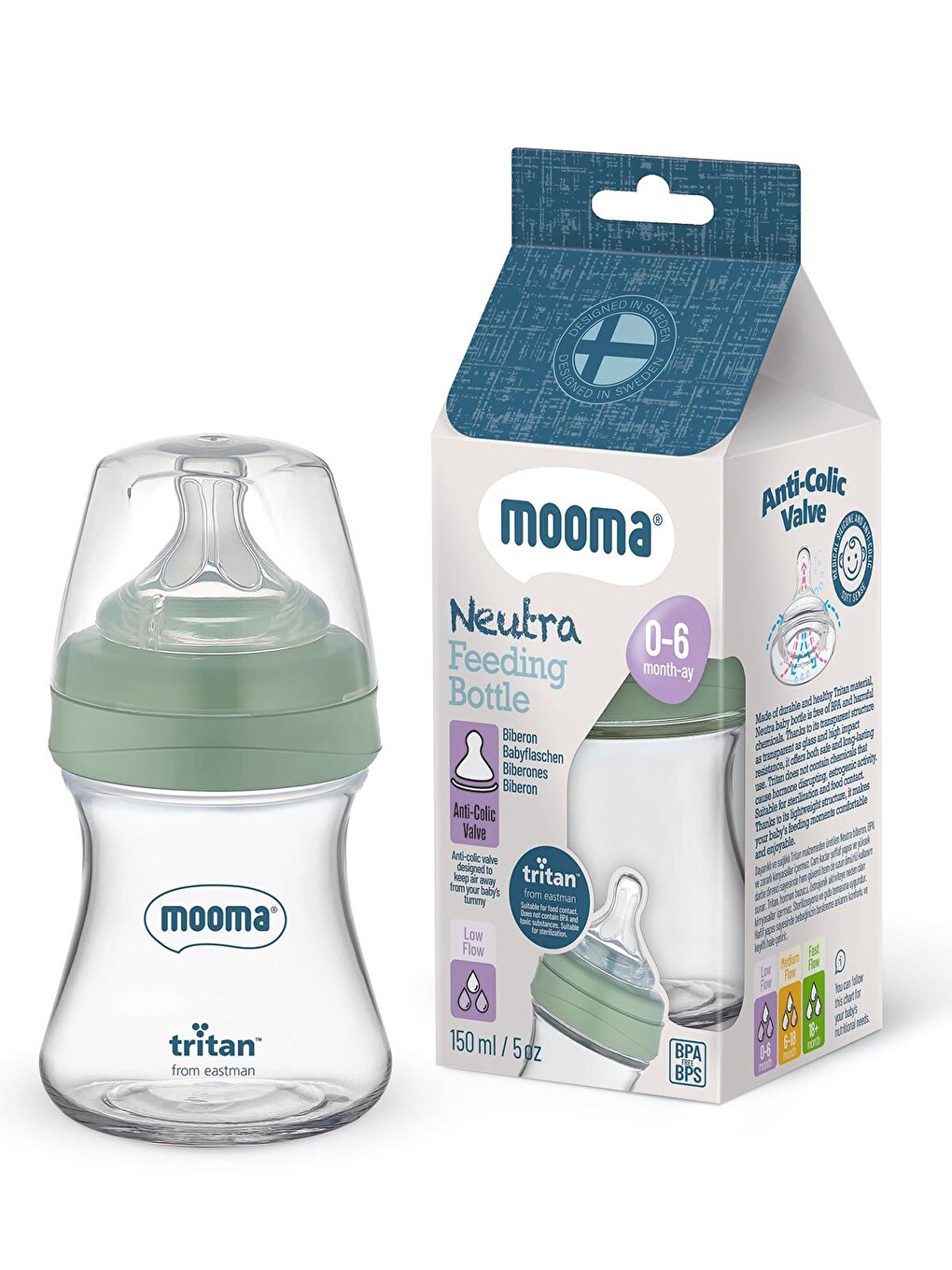 Biberon 150 Ml 0-6 Yavaş Akış - Yeşil-2