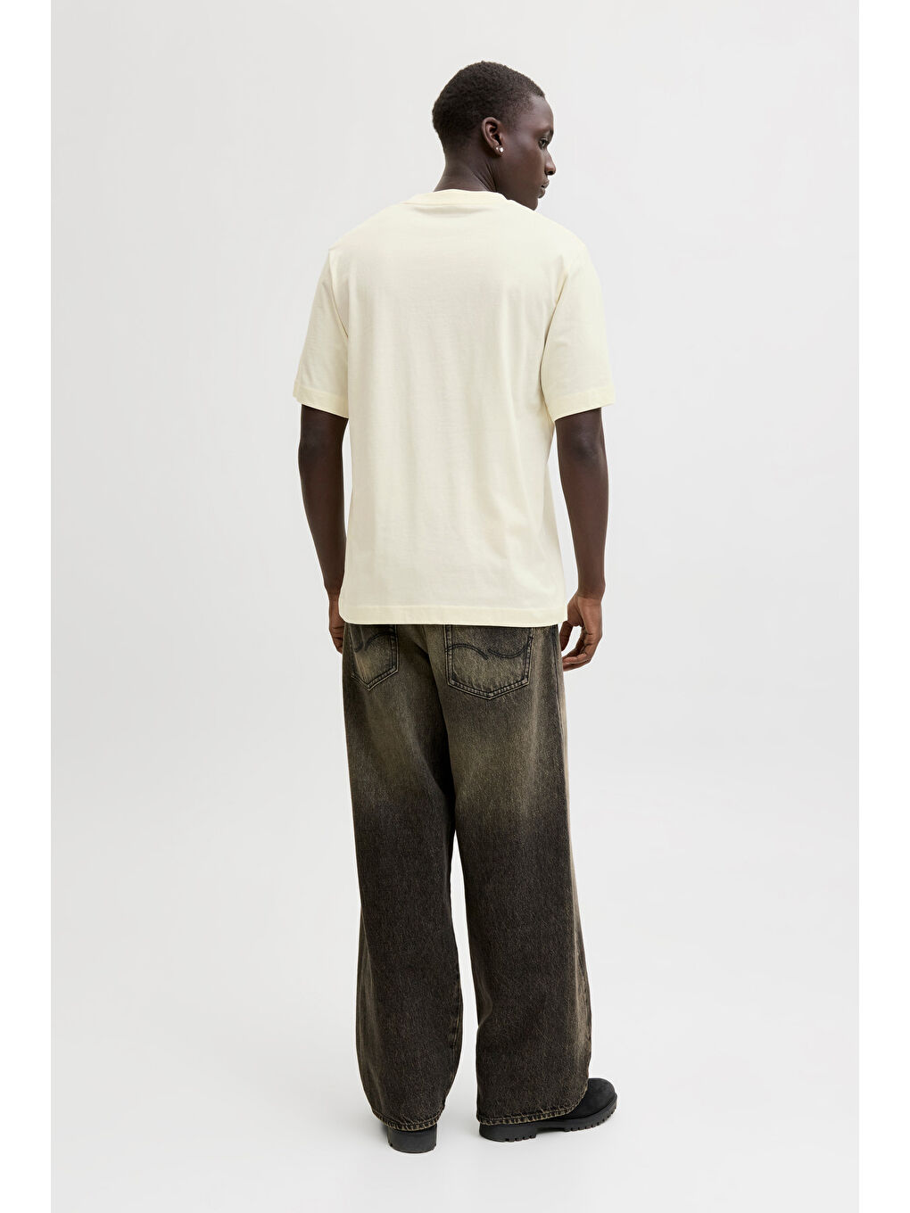 Ekru Core Logolu Pamuklu Regular Fit Bisiklet Yaka T Shirt 12289868-5