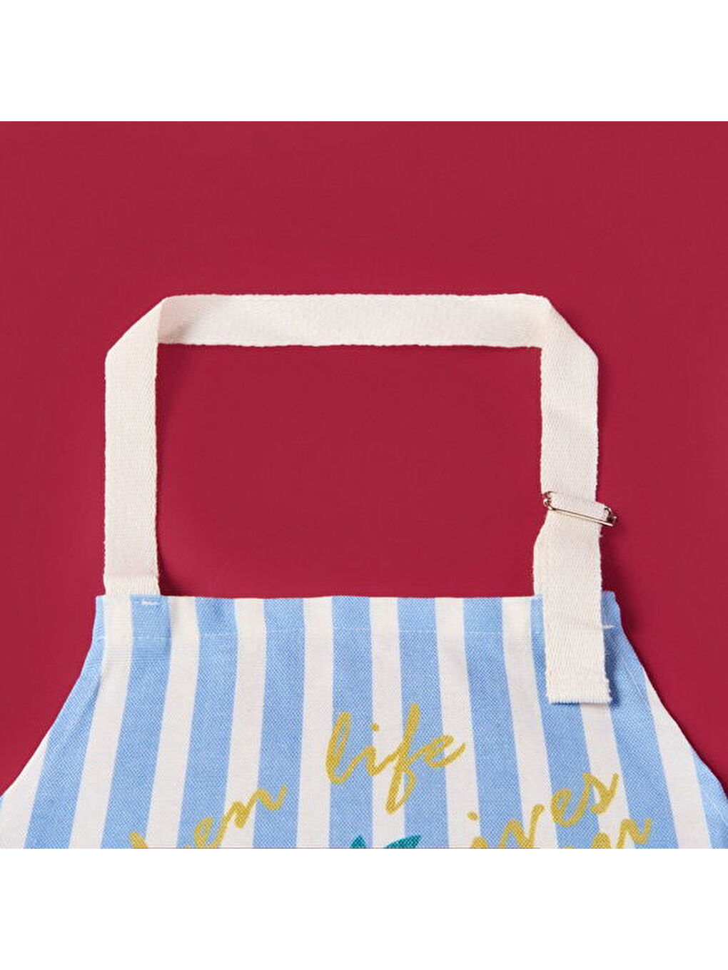 Soft Lime Cello Thea Mutfak Önlüğü - Mavi / Ekru - 54x78 cm-3