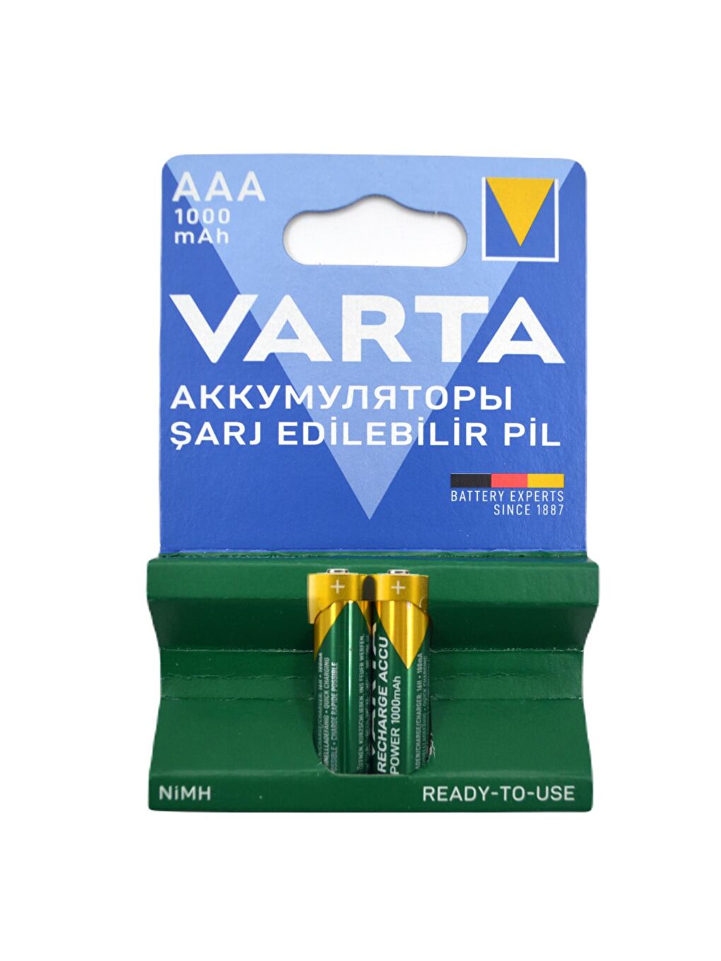 Şarj Edilebilen Accu İnce Pil AAA 1000 mAh 2 li