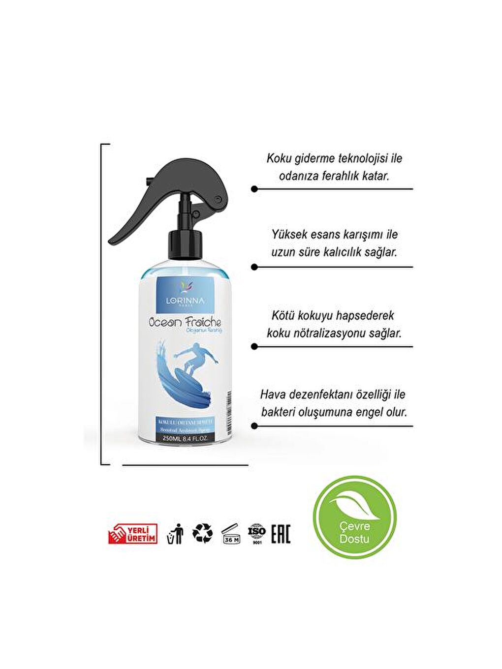 Renksiz Okyanus Ferahlığı Oda Spreyi - 250 ml-1