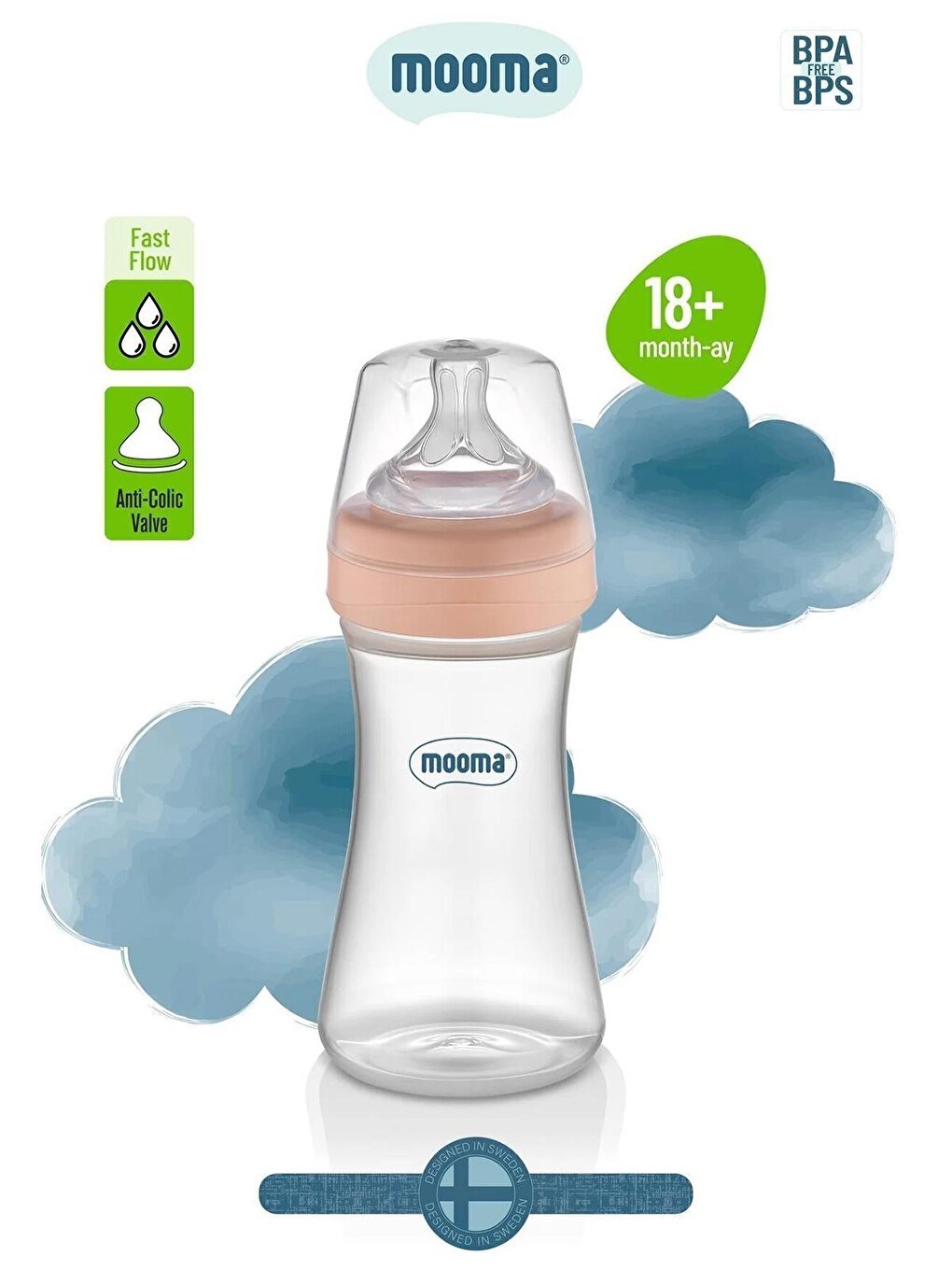 Biberon 250 Ml 18+ Ay Hızlı Akış - Pembe-2