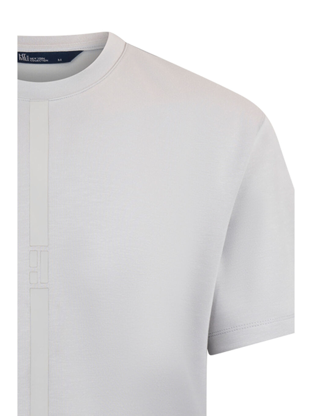 Gri Regular Fit Bisiklet Yaka Pamuklu Basic Tişört-2