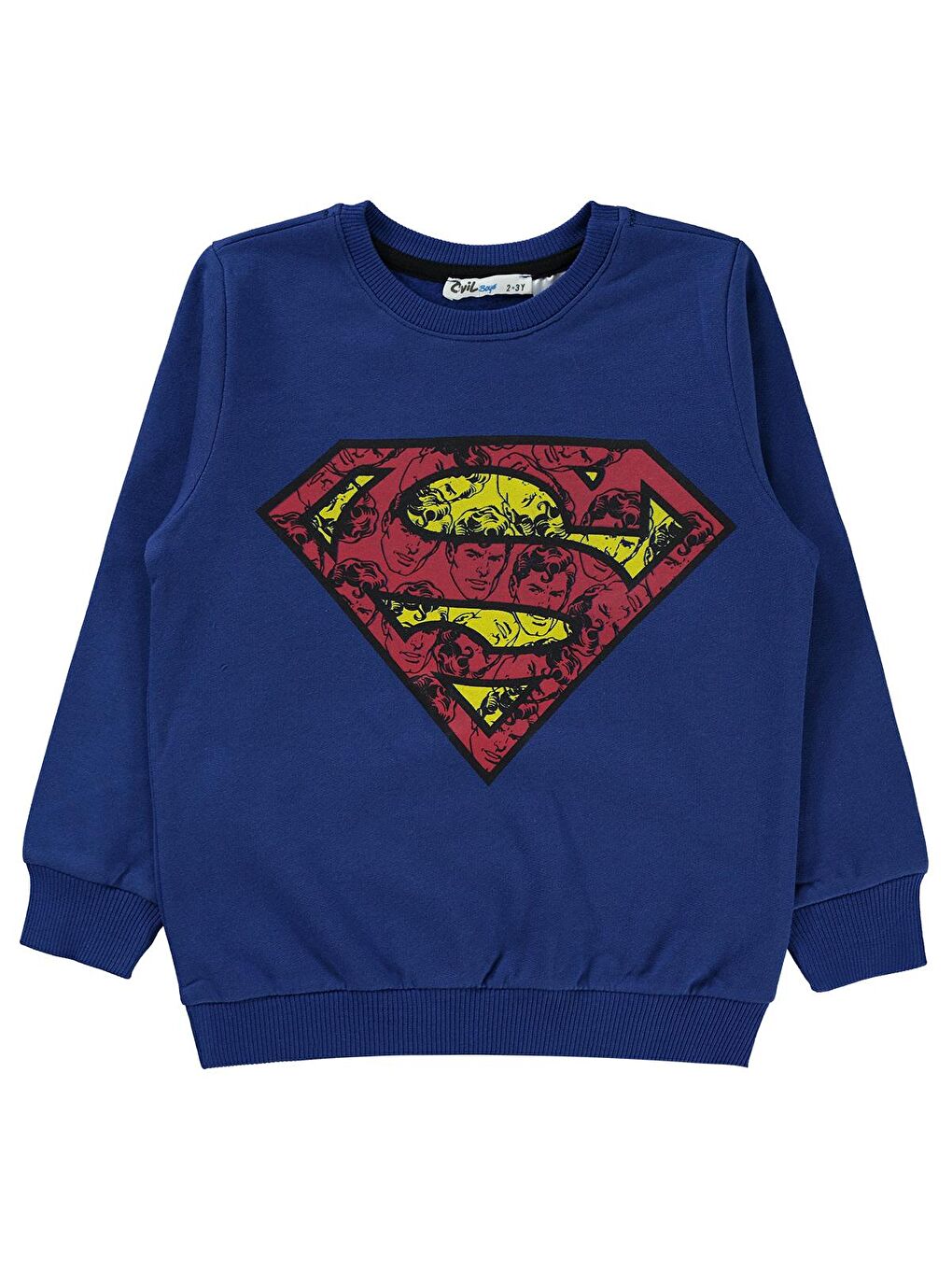 Civil Saks Superman Erkek Çocuk Sweatshirt 2-5 Yaş Saks Mavisi