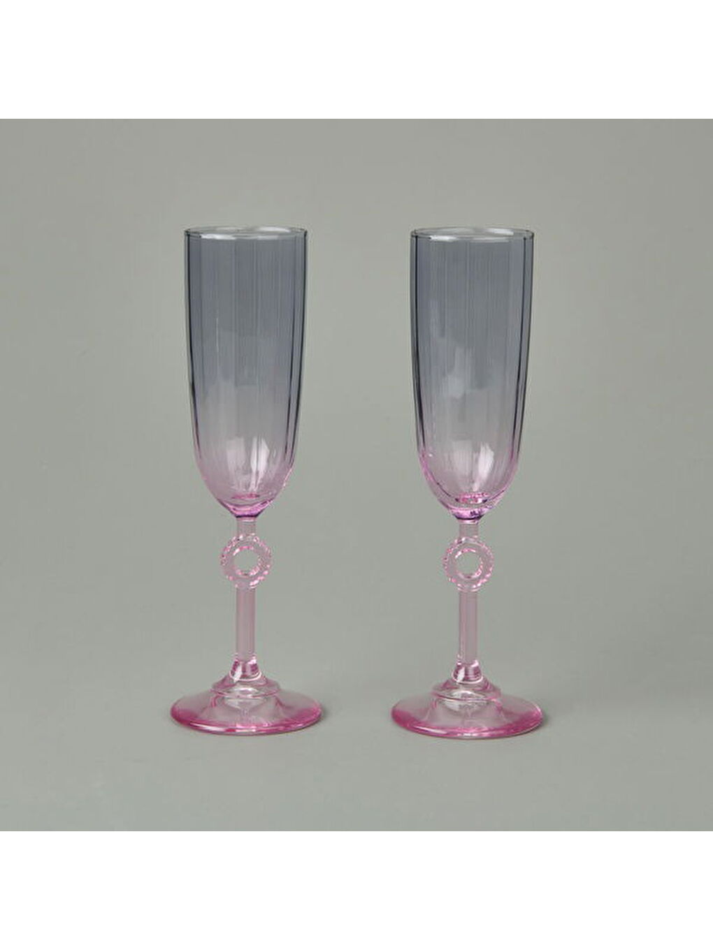 Karışık 2'li Ayaklı Bardak - Renkli - 150 ml