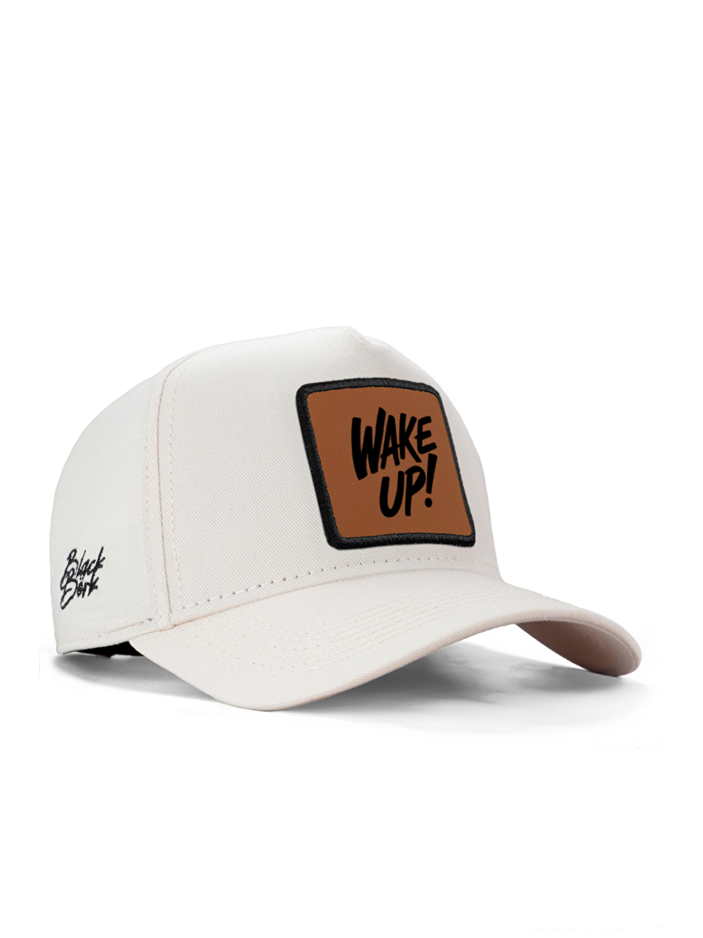 Wake Up Logolu Bej Beyzbol Premium Şapka