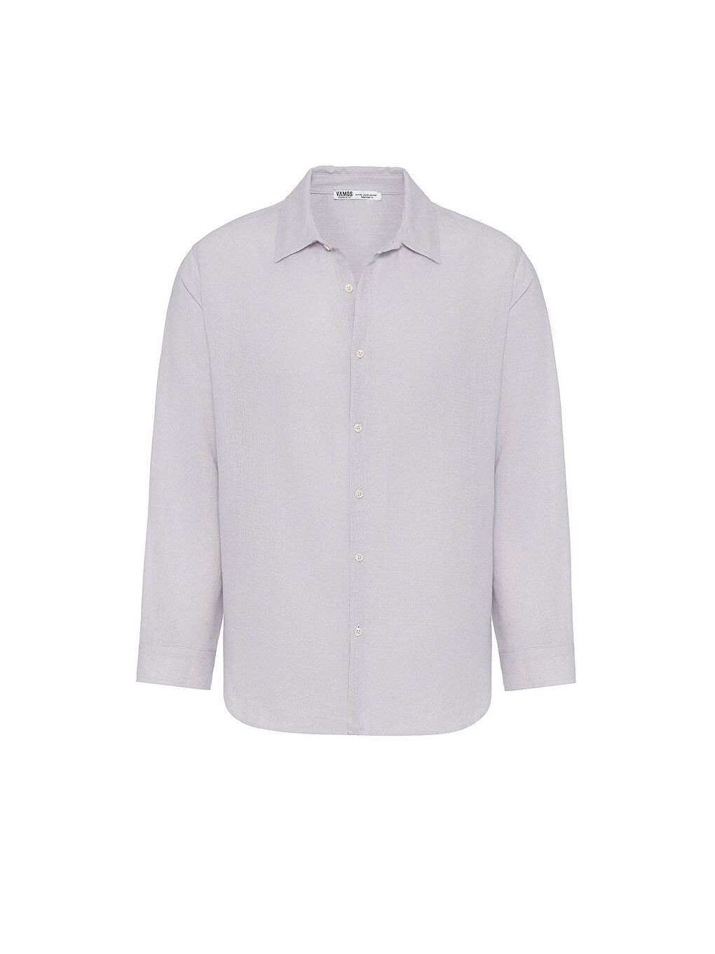 Uzun Kollu Basic Oversize Gömlek Gri-1