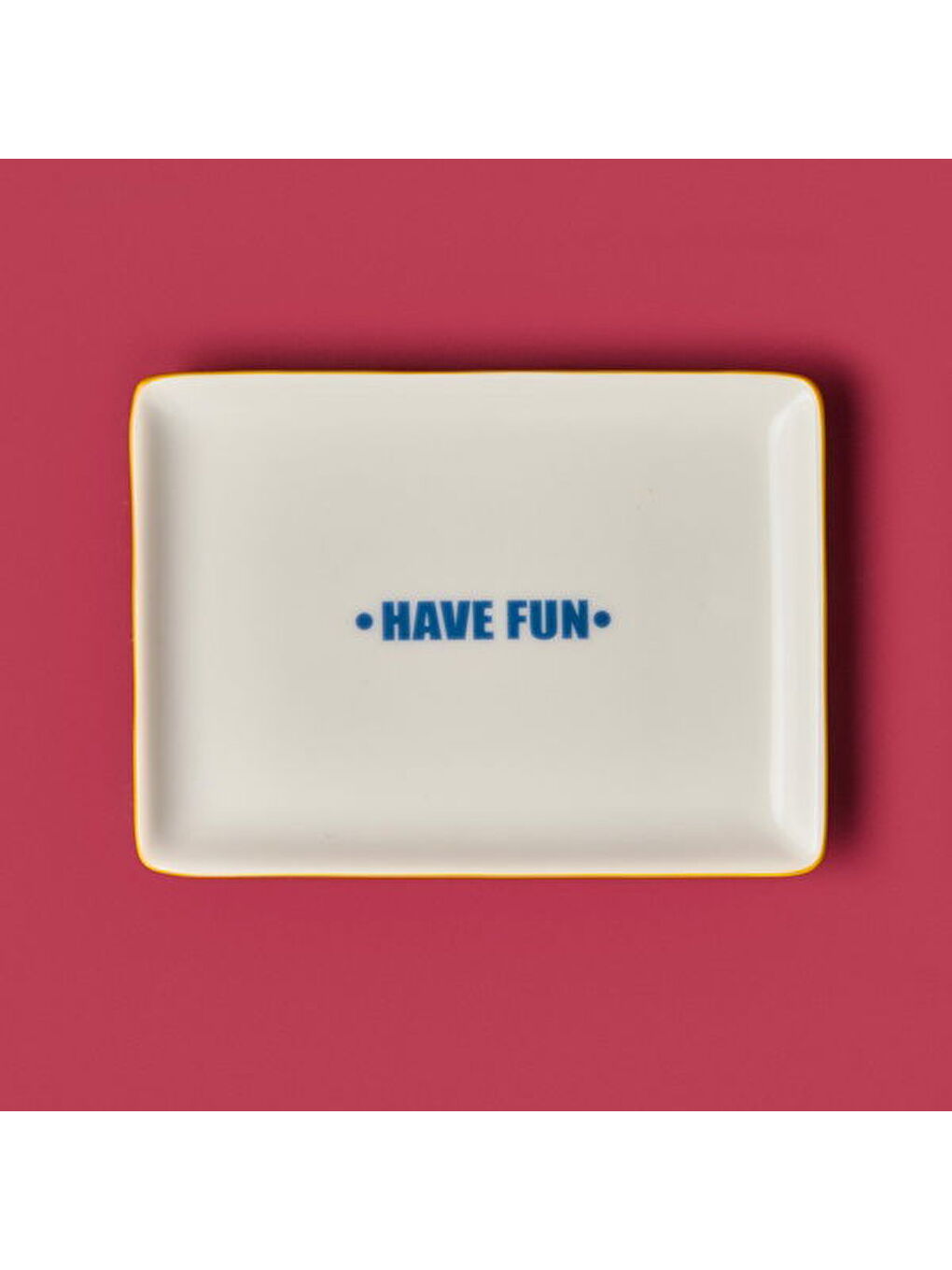 Ekru Kitchen Have Fun Servis Tabağı - Sarı / Mavi - 13x18 cm-3