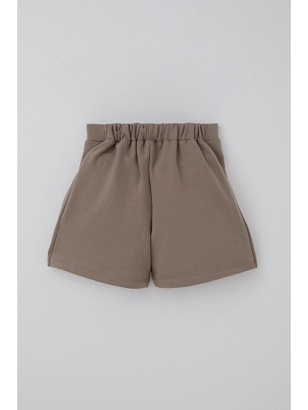 Bej Kız Çocuk Şort Etek Fiyonk Aksesuarlı Lastikli Vizon (8-12 Yaş)-1