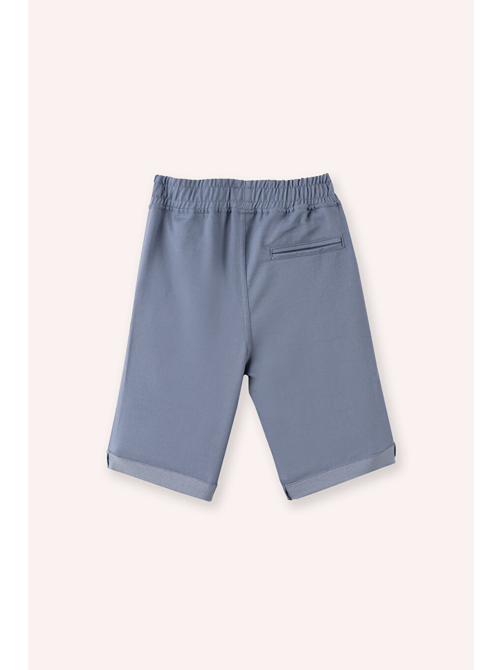 Erkek Çocuk Beli Lastikli Mavi Şort-1
