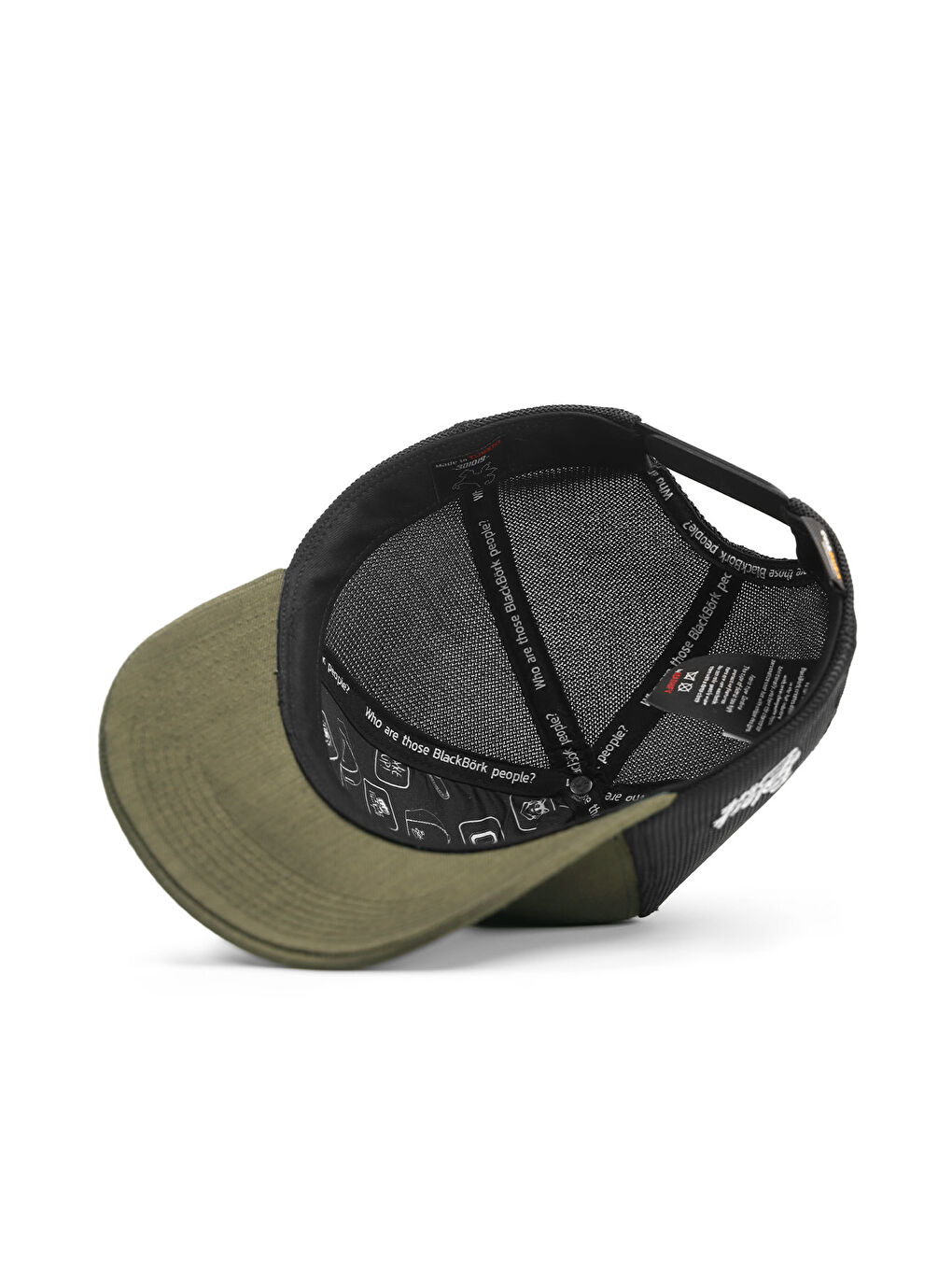 Logolu Cordura Haki-Siyah Trucker Şapka-4