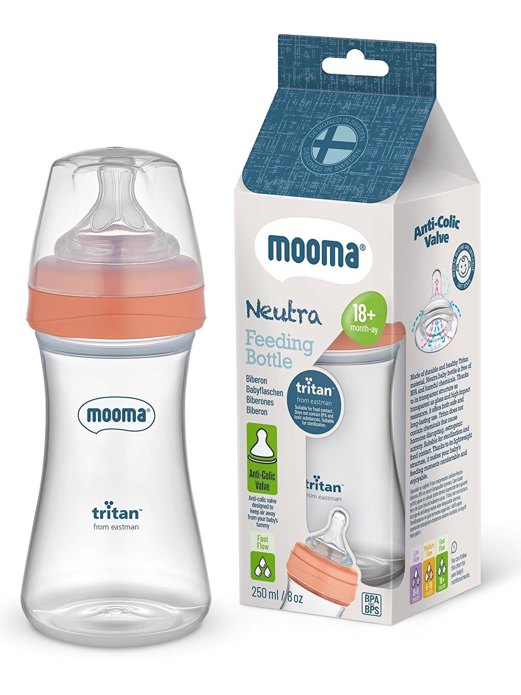 Biberon 250 Ml +18 Hızlı Akış - Kırmızı