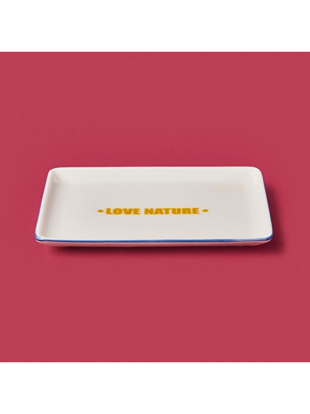 Kitchen Love Nature Servis Tabağı - Sarı / Mavi - 13x18 cm