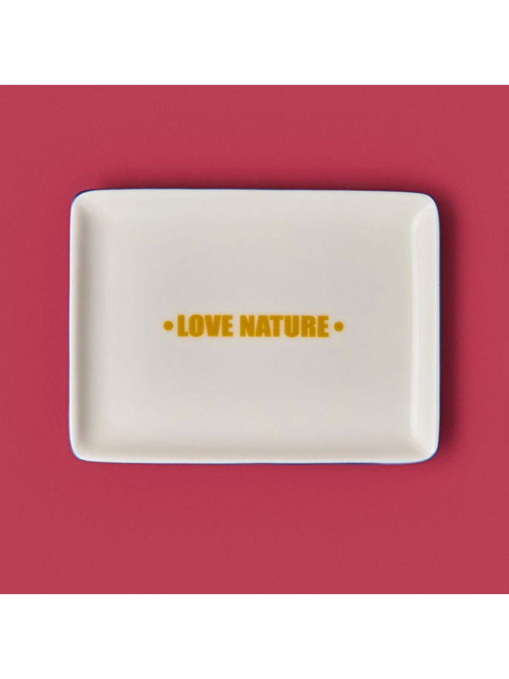 Kitchen Love Nature Servis Tabağı - Sarı / Mavi - 13x18 cm-1