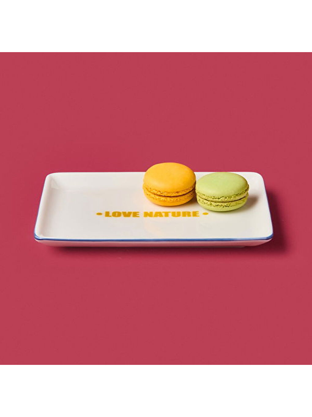 Kitchen Love Nature Servis Tabağı - Sarı / Mavi - 13x18 cm-3