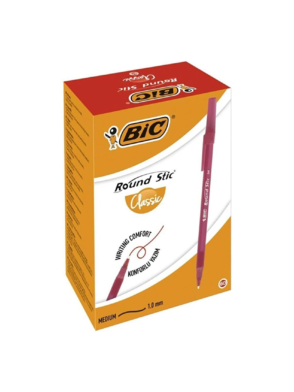 Bic Kırmızı Round Stick Tükenmez Kalem 60 Lı Kutu Kırmızı