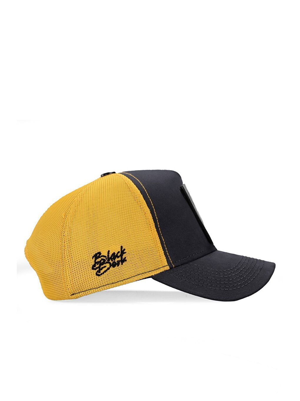 Kartal Logolu Koyu Antrasit-Sarı Trucker Şapka-1