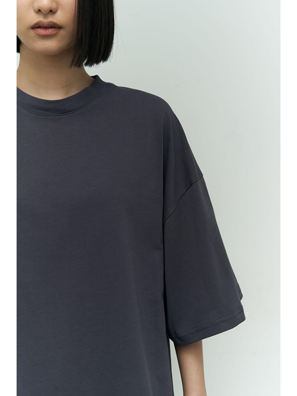 Mai Collection Need Money Antrasit Oversize T-Shirt - 3