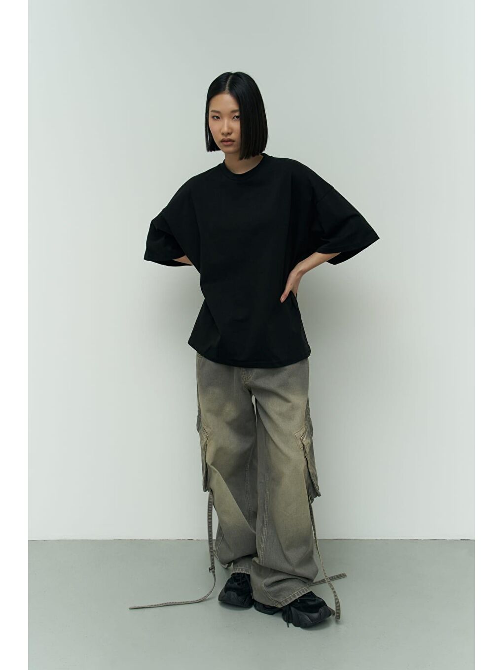 Mai Collection Need Money Siyah Oversize T-Shirt - 6