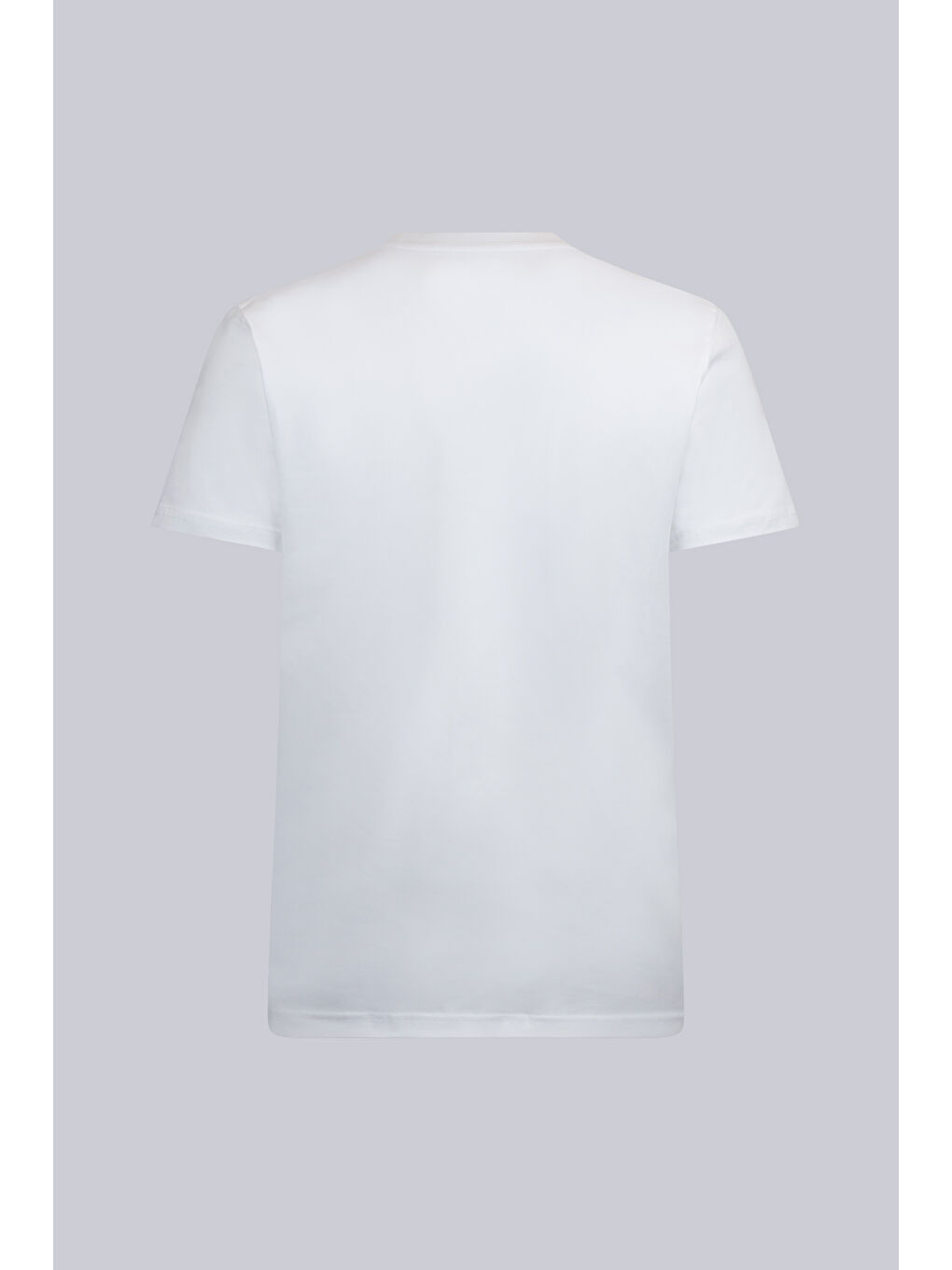 Beyaz Regular Fit Bisiklet Yaka Pamuklu Basic Tişört-1