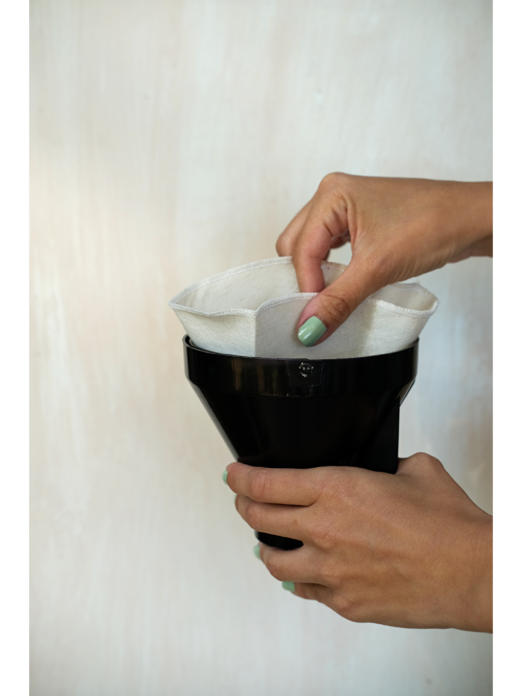 Beyaz Yıkanabilir Kumaş Kahve Filtresi 5 Adet (No.4 Organik Pamuk Filtre)-2