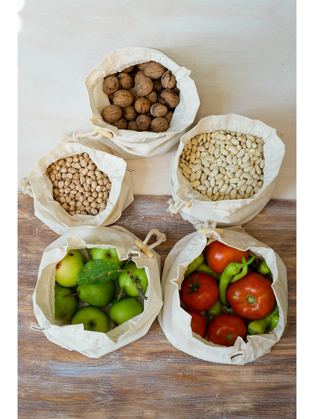 Bej Yıkanabilir Çok Amaçlı Gıda Kesesi Seti-1