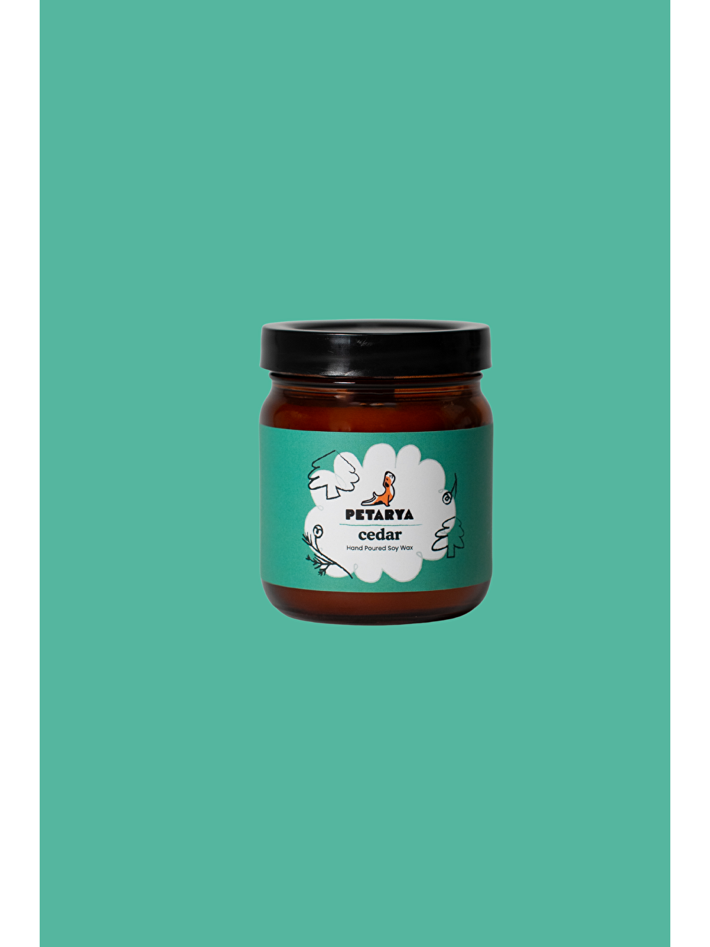 Yeşil Sedir Kokulu Doğal Vegan Soya Mumu