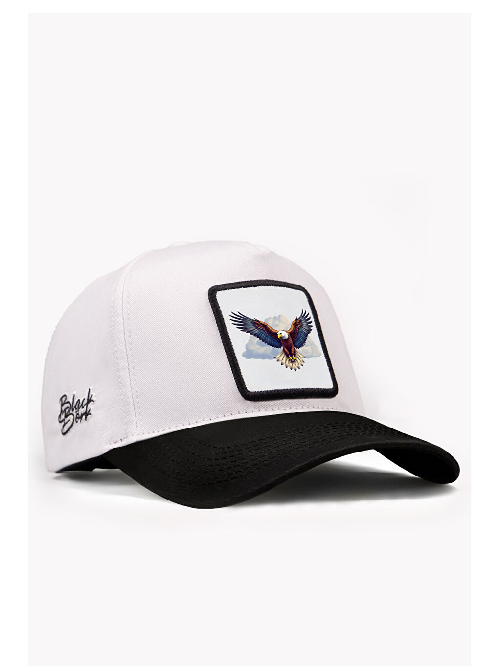 Kartal Logolu Siyah-Beyaz Beyzbol Şapka