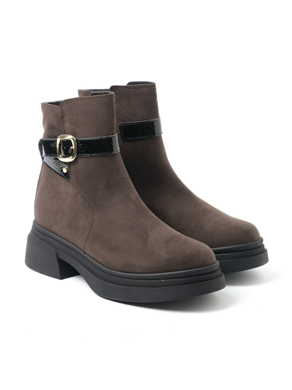 Kahverengi Kadın Bot 9E4932 4932 Camoscio Taupe-1