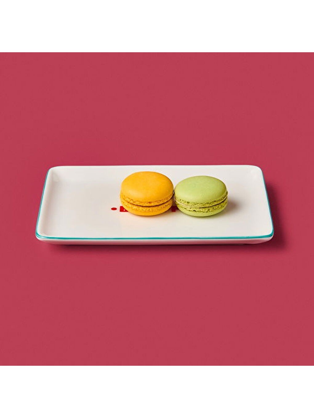 Kitchen Be Happy Servis Tabağı - Kırmızı / Pembe - 13x18 cm-1