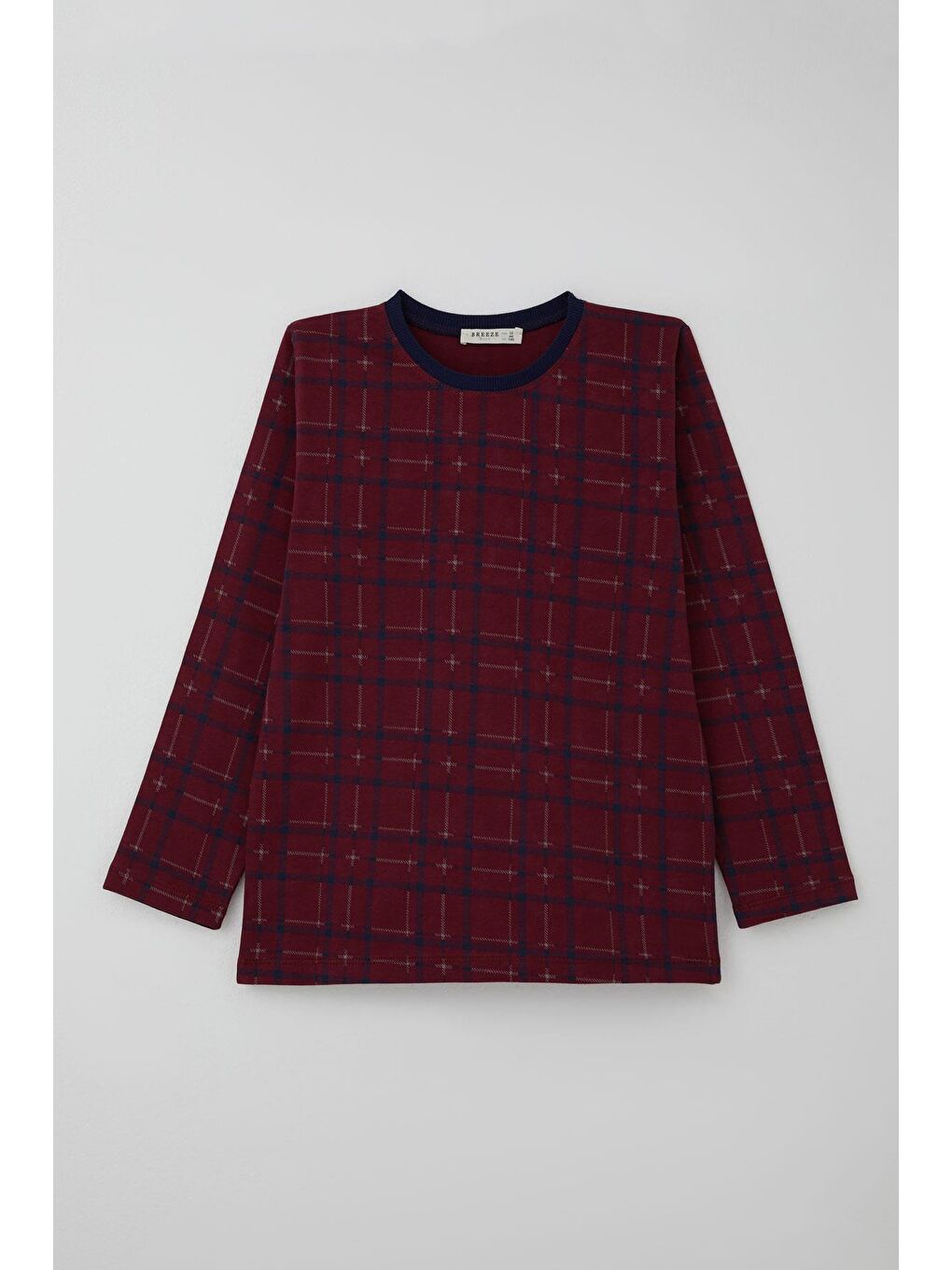 Kırmızı Erkek Çocuk Pijama Takımı Ekose Desenli Vişne Çürüğü (9-11 Yaş)-1