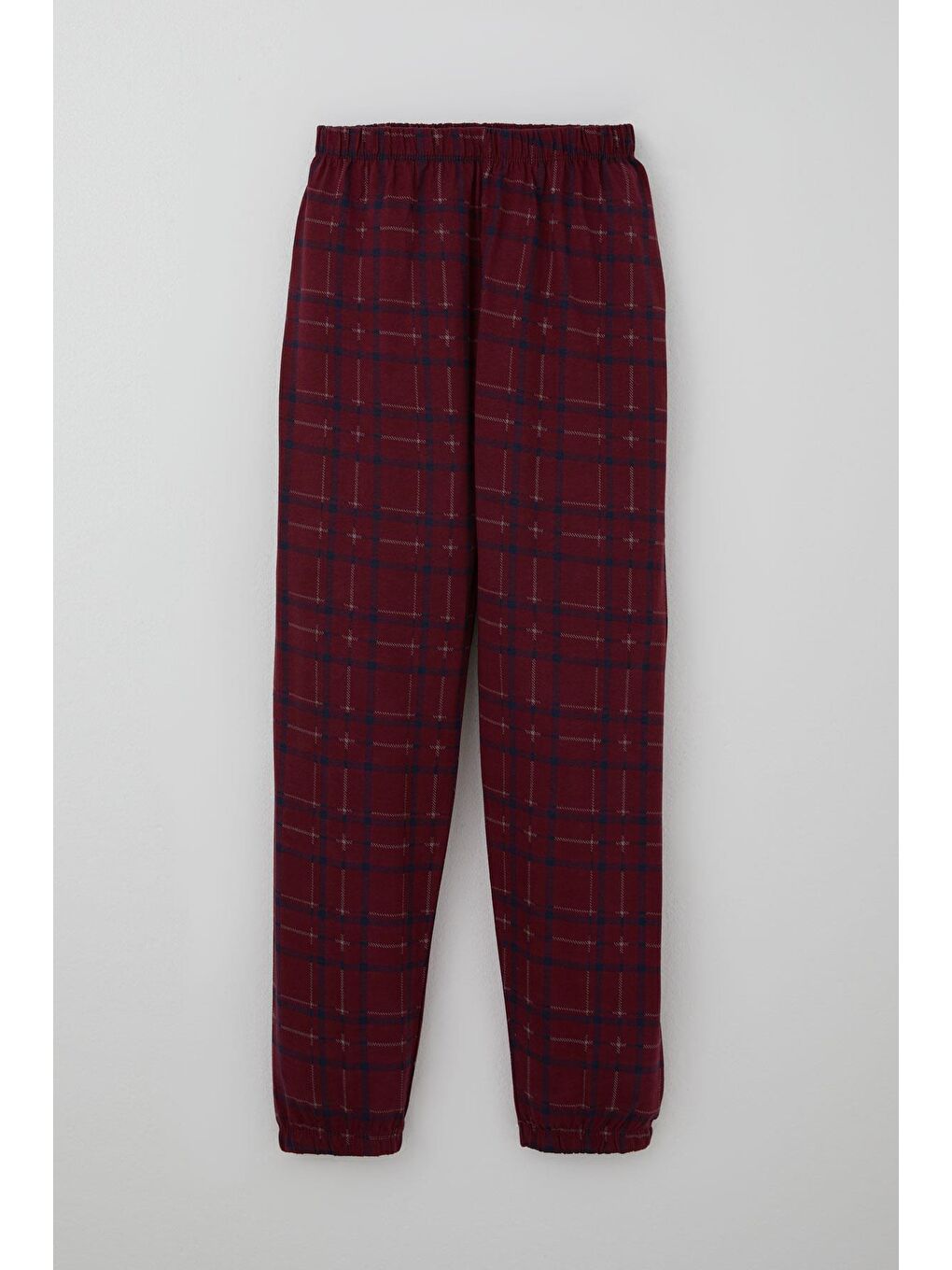 Kırmızı Erkek Çocuk Pijama Takımı Ekose Desenli Vişne Çürüğü (9-11 Yaş)-2