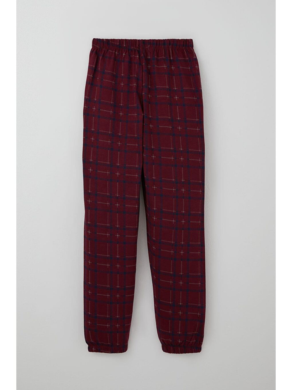 Kırmızı Erkek Çocuk Pijama Takımı Ekose Desenli Vişne Çürüğü (9-11 Yaş)-4