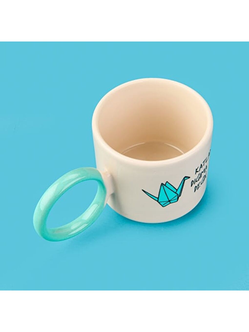 Karışık Kitchen 2'li Katlandığıma Değdi Sloganlı Kupa - Renkli - 250 ml-3