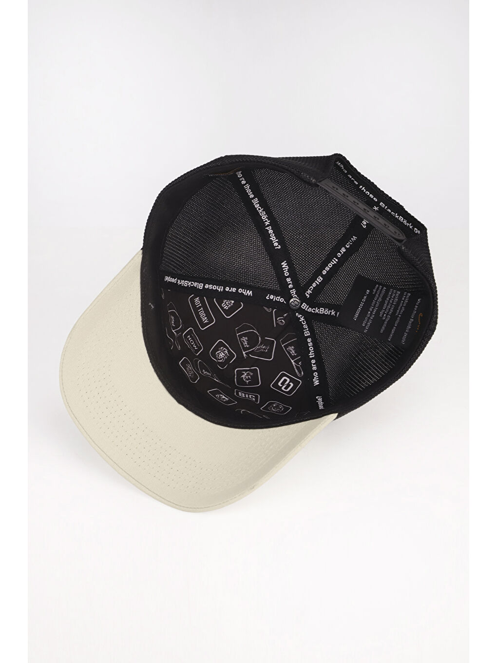 Panter Logolu Bej-Siyah Trucker Şapka-5