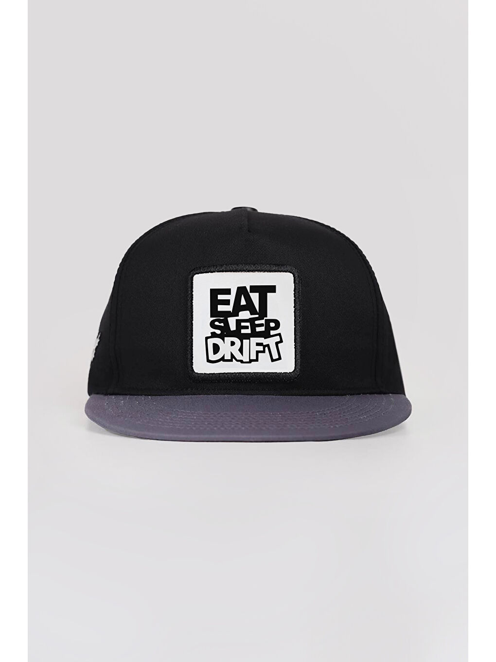 DM Logolu Gri-Siyah Hip Hop Şapka